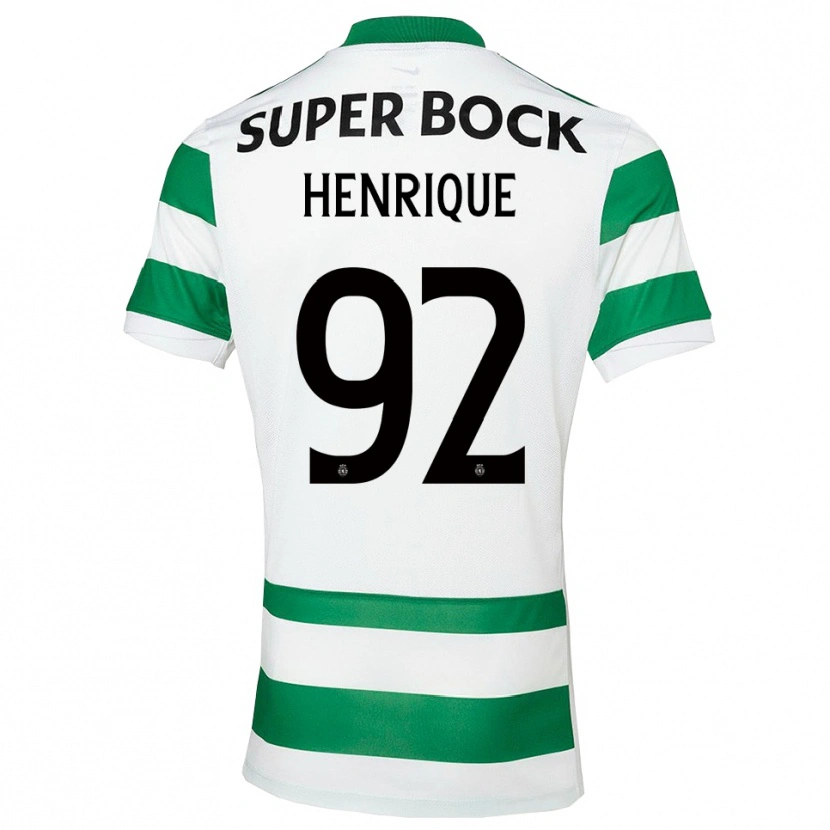 Danxen Dame Eduardo Henrique #92 Grønn Hvit Hjemmetrøye Drakt Trøye 2025/26 Skjorter T-Skjorte