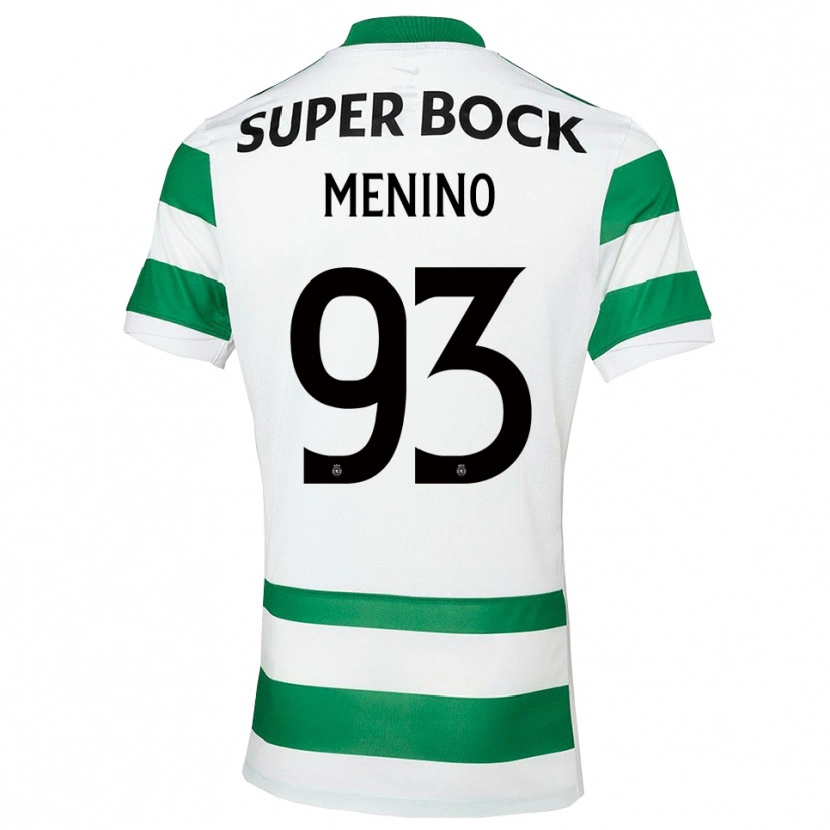 Danxen Dame Miguel Menino #93 Grønn Hvit Hjemmetrøye Drakt Trøye 2025/26 Skjorter T-Skjorte