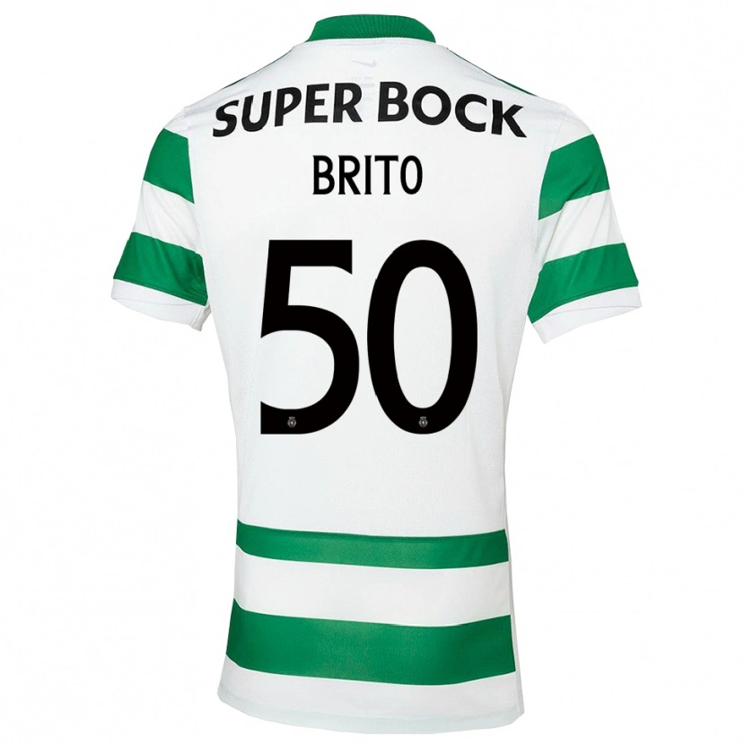 Danxen Dame Alexandre Brito #50 Grønn Hvit Hjemmetrøye Drakt Trøye 2025/26 Skjorter T-Skjorte