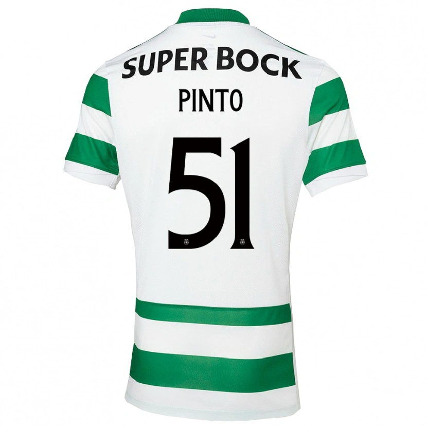 Danxen Dame Diogo Pinto #51 Grønn Hvit Hjemmetrøye Drakt Trøye 2025/26 Skjorter T-Skjorte