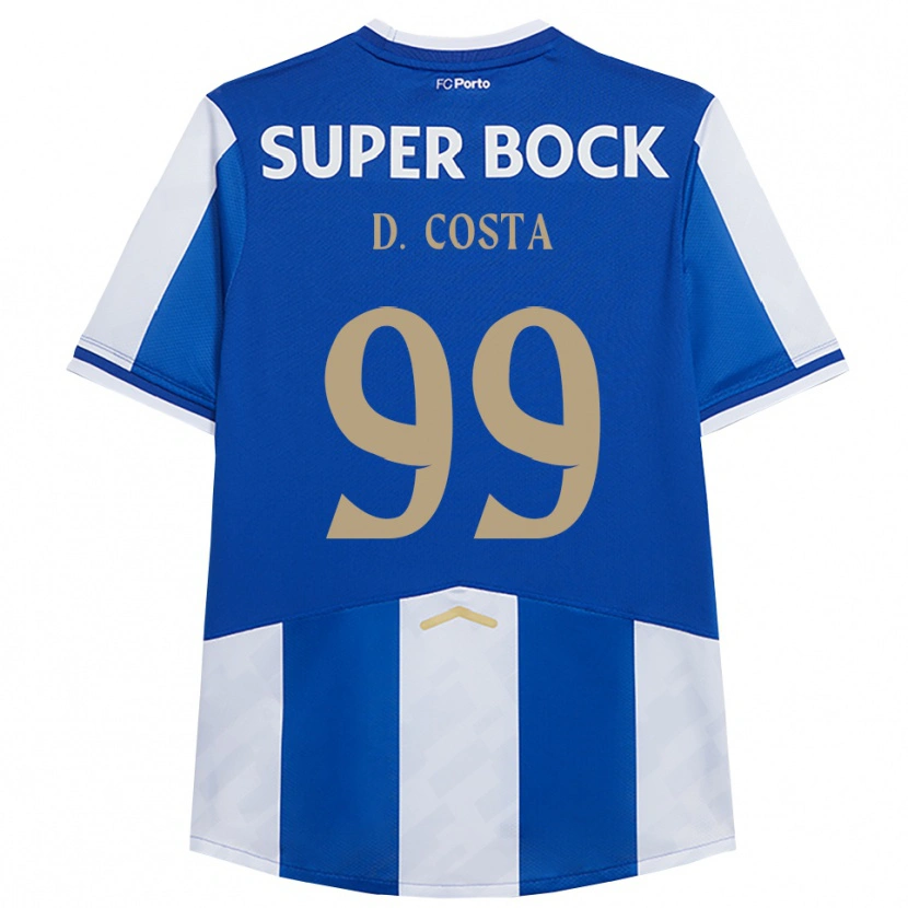 Danxen Dame Diogo Costa #99 Blå Hvit Hjemmetrøye Drakt Trøye 2025/26 Skjorter T-Skjorte