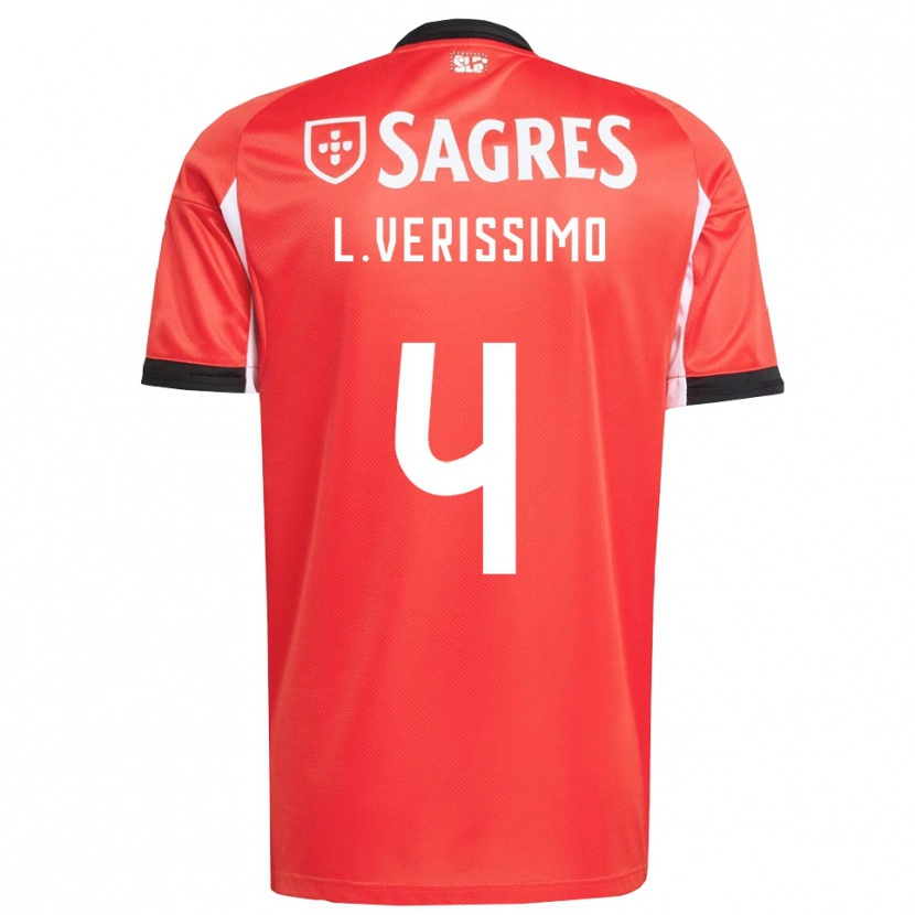 Danxen Dame Lucas Verissimo #4 Rød Hvit Hjemmetrøye Drakt Trøye 2025/26 Skjorter T-Skjorte