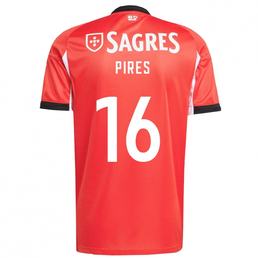 Danxen Dame Rodrigo Pires #16 Rød Hvit Hjemmetrøye Drakt Trøye 2025/26 Skjorter T-Skjorte