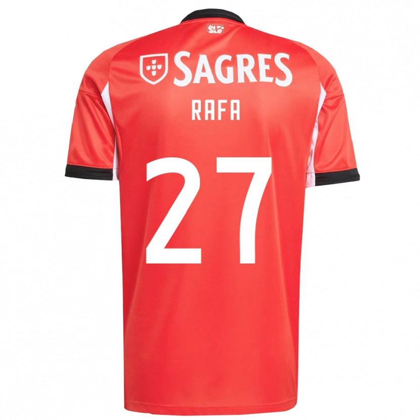 Danxen Dame Rafa Silva #27 Rød Hvit Hjemmetrøye Drakt Trøye 2025/26 Skjorter T-Skjorte