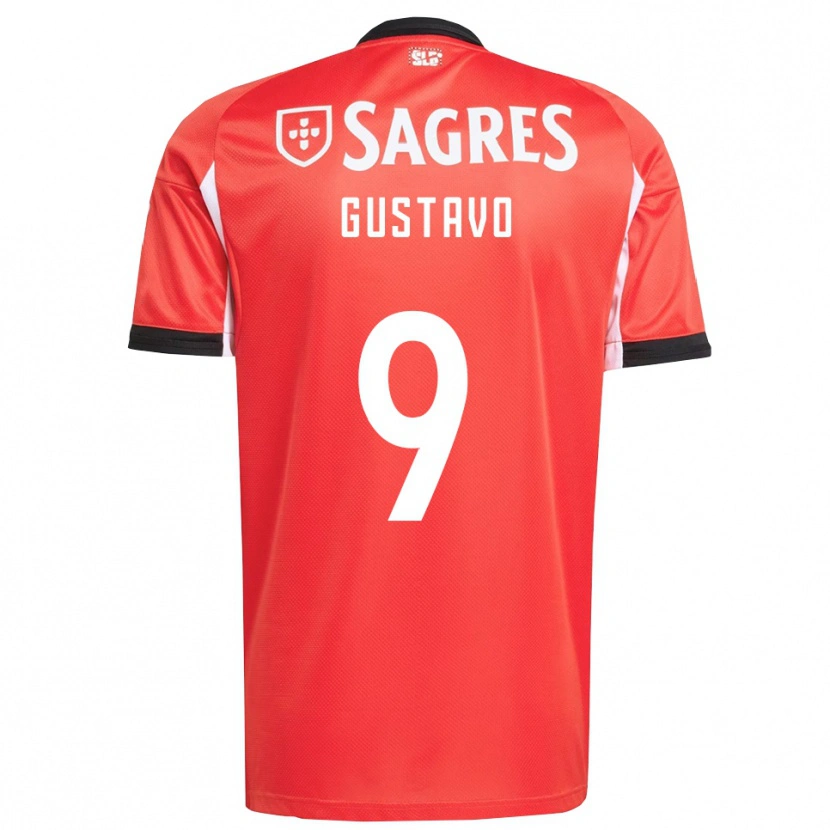 Danxen Dame Gustavo Ferreira #9 Rød Hvit Hjemmetrøye Drakt Trøye 2025/26 Skjorter T-Skjorte