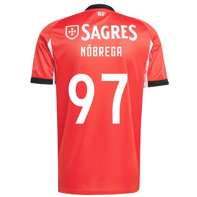 Danxen Dame Ricardo Nóbrega #97 Rød Hvit Hjemmetrøye Drakt Trøye 2025/26 Skjorter T-Skjorte