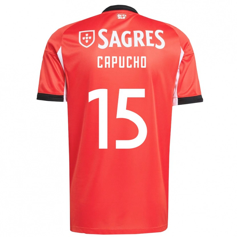 Danxen Dame João Capucho #15 Rød Hvit Hjemmetrøye Drakt Trøye 2025/26 Skjorter T-Skjorte