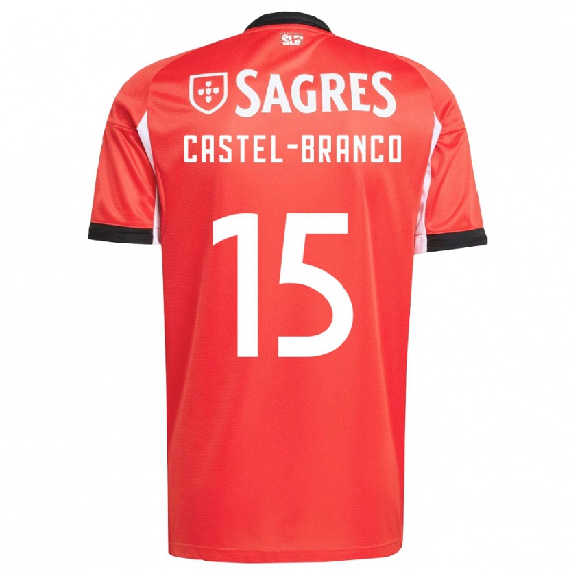 Danxen Dame Diego Castel Branco #15 Rød Hvit Hjemmetrøye Drakt Trøye 2025/26 Skjorter T-Skjorte