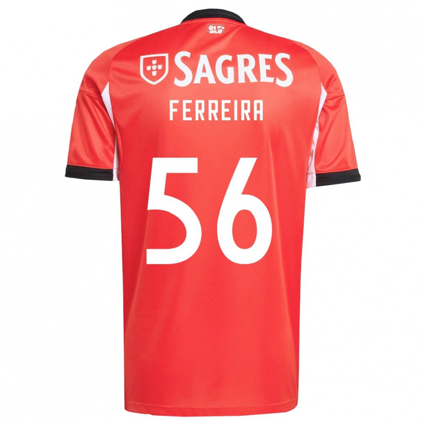 Danxen Dame Martim Ferreira #56 Rød Hvit Hjemmetrøye Drakt Trøye 2025/26 Skjorter T-Skjorte