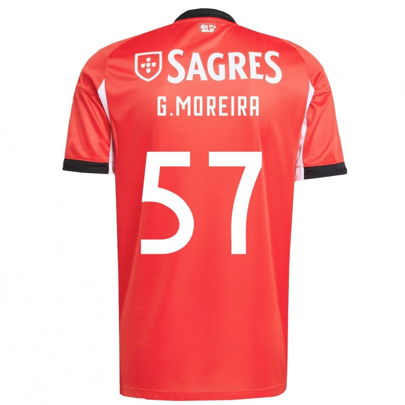Danxen Dame Gonçalo Moreira #57 Rød Hvit Hjemmetrøye Drakt Trøye 2025/26 Skjorter T-Skjorte