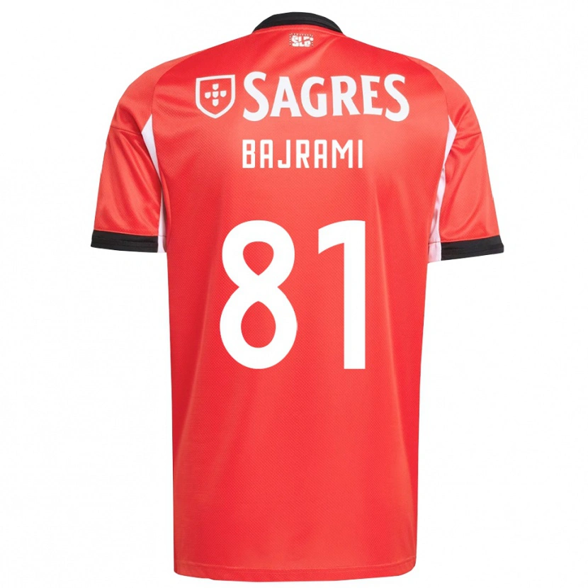 Danxen Dame Adrian Bajrami #81 Rød Hvit Hjemmetrøye Drakt Trøye 2025/26 Skjorter T-Skjorte