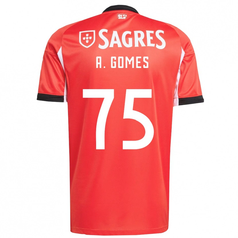 Danxen Dame André Gomes #75 Rød Hvit Hjemmetrøye Drakt Trøye 2025/26 Skjorter T-Skjorte