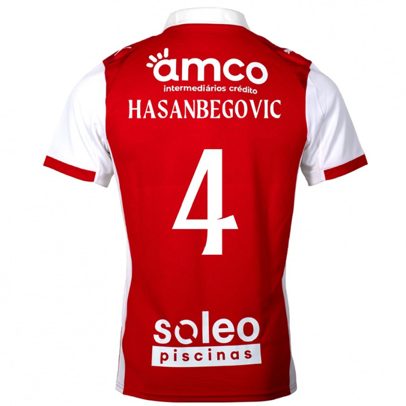 Danxen Dame Melisa Hasanbegović #4 Rød Hvit Hjemmetrøye Drakt Trøye 2025/26 Skjorter T-Skjorte