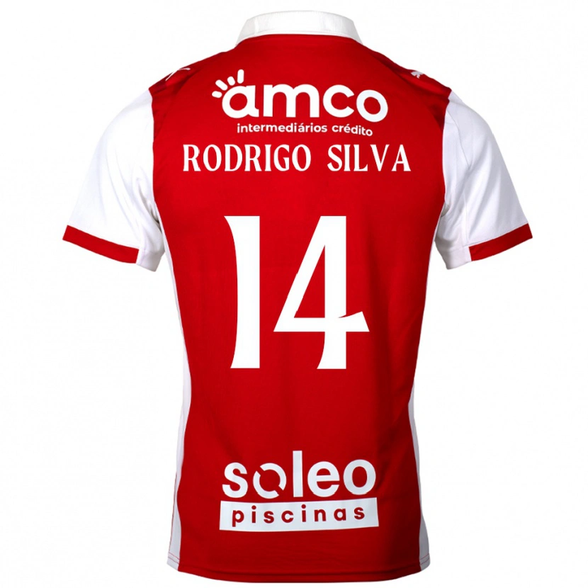 Danxen Dame Rodrigo Silva #14 Rød Hvit Hjemmetrøye Drakt Trøye 2025/26 Skjorter T-Skjorte