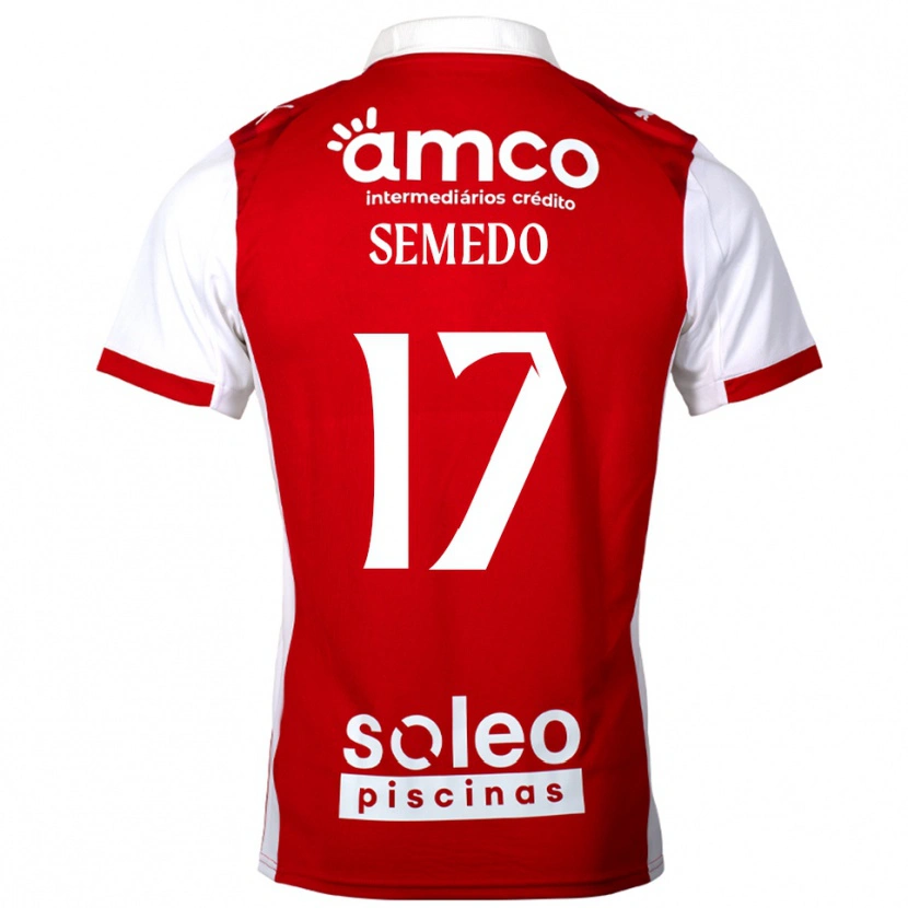 Danxen Dame Afonso Semedo #17 Rød Hvit Hjemmetrøye Drakt Trøye 2025/26 Skjorter T-Skjorte