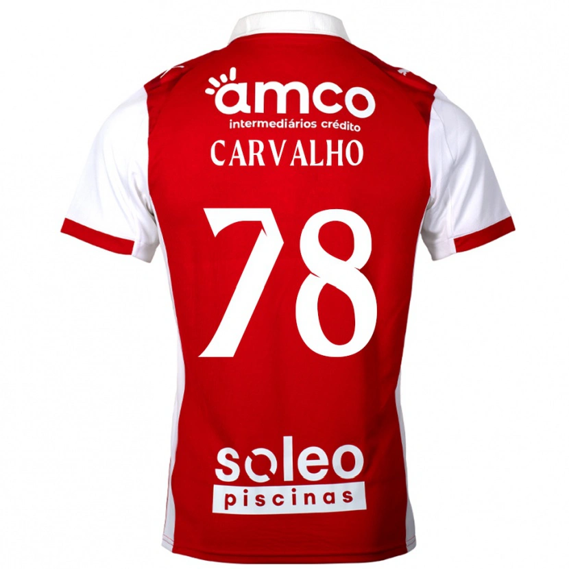 Danxen Dame João Carvalho #78 Rød Hvit Hjemmetrøye Drakt Trøye 2025/26 Skjorter T-Skjorte