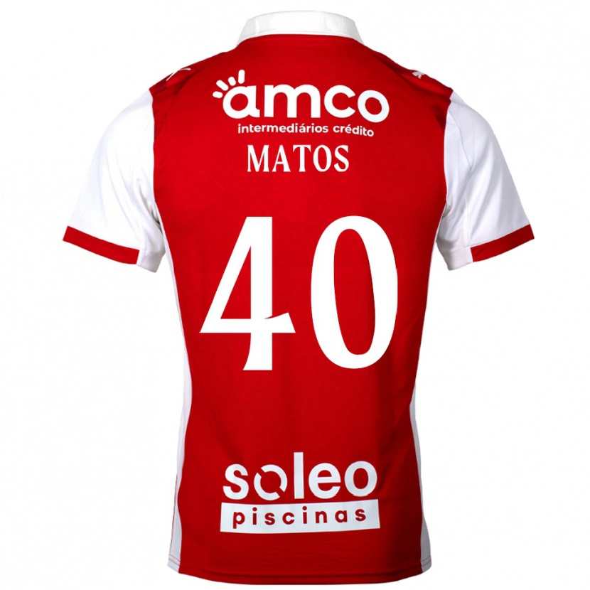 Danxen Dame João Matos #40 Rød Hvit Hjemmetrøye Drakt Trøye 2025/26 Skjorter T-Skjorte
