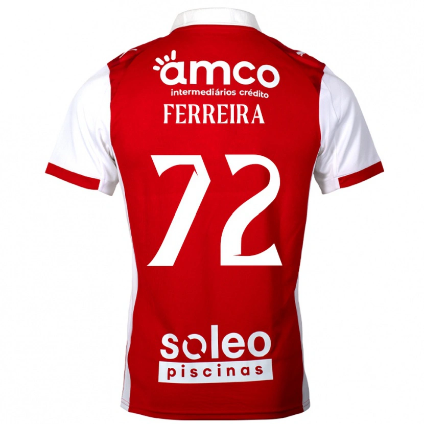 Danxen Dame André Ferreira #72 Rød Hvit Hjemmetrøye Drakt Trøye 2025/26 Skjorter T-Skjorte