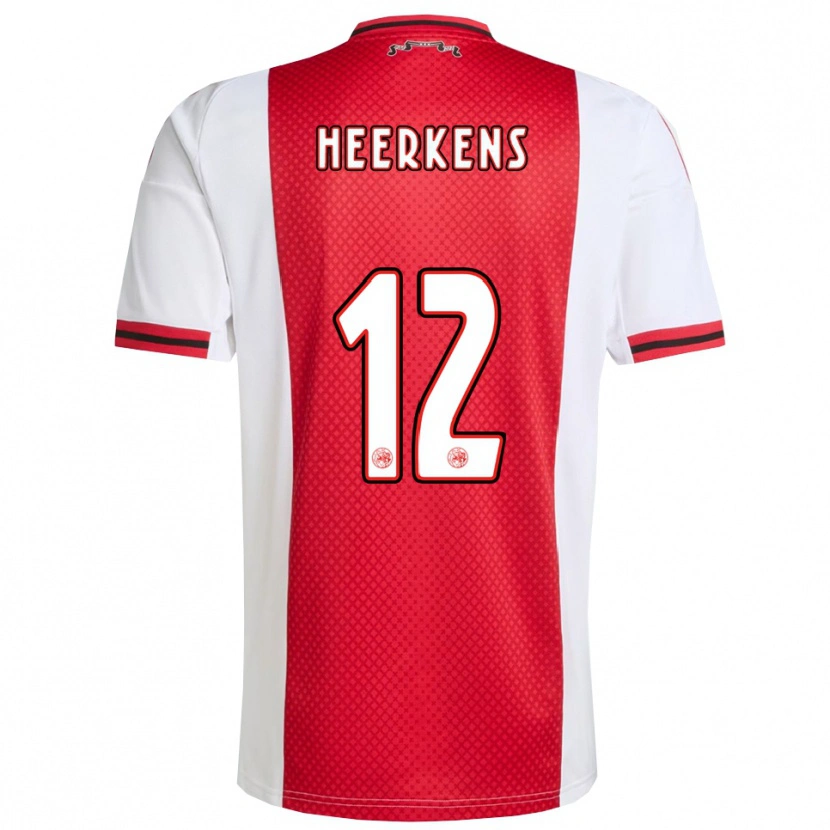 Danxen Dame Joeri Heerkens #12 Rød Hvit Hjemmetrøye Drakt Trøye 2025/26 Skjorter T-Skjorte