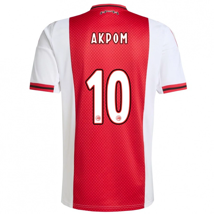 Danxen Dame Chuba Akpom #10 Rød Hvit Hjemmetrøye Drakt Trøye 2025/26 Skjorter T-Skjorte