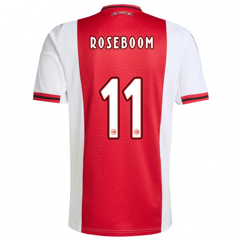 Danxen Dame Youri Roseboom #11 Rød Hvit Hjemmetrøye Drakt Trøye 2025/26 Skjorter T-Skjorte