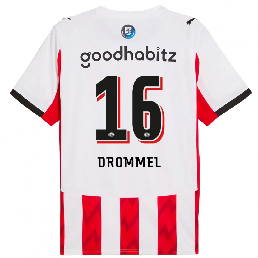 Danxen Dame Joel Drommel #16 Rød Hvit Hjemmetrøye Drakt Trøye 2025/26 Skjorter T-Skjorte