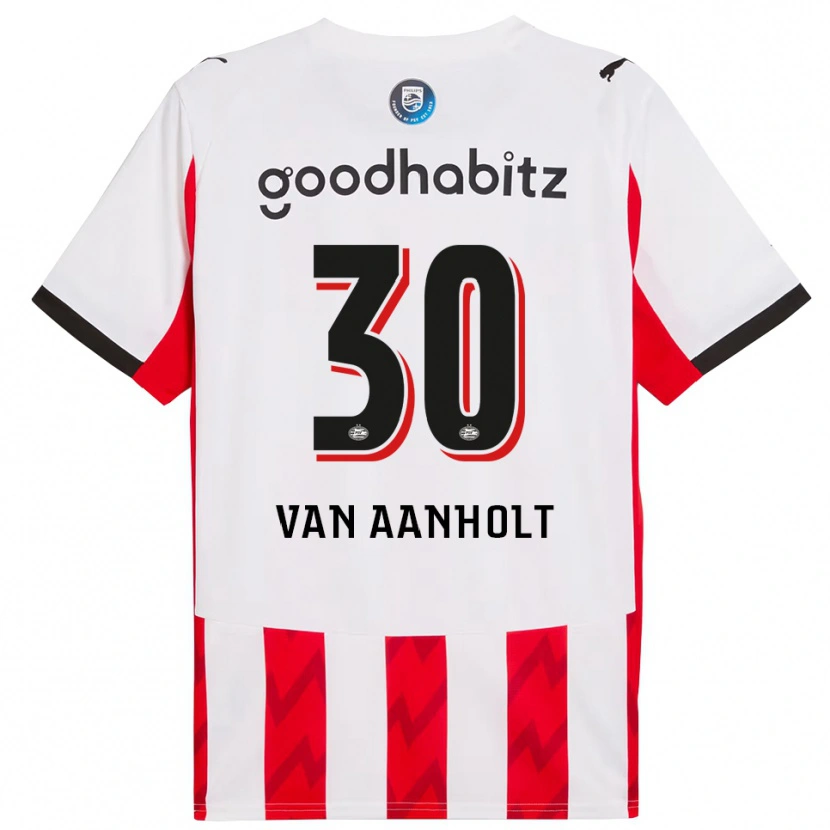 Danxen Dame Patrick Van Aanholt #30 Rød Hvit Hjemmetrøye Drakt Trøye 2025/26 Skjorter T-Skjorte