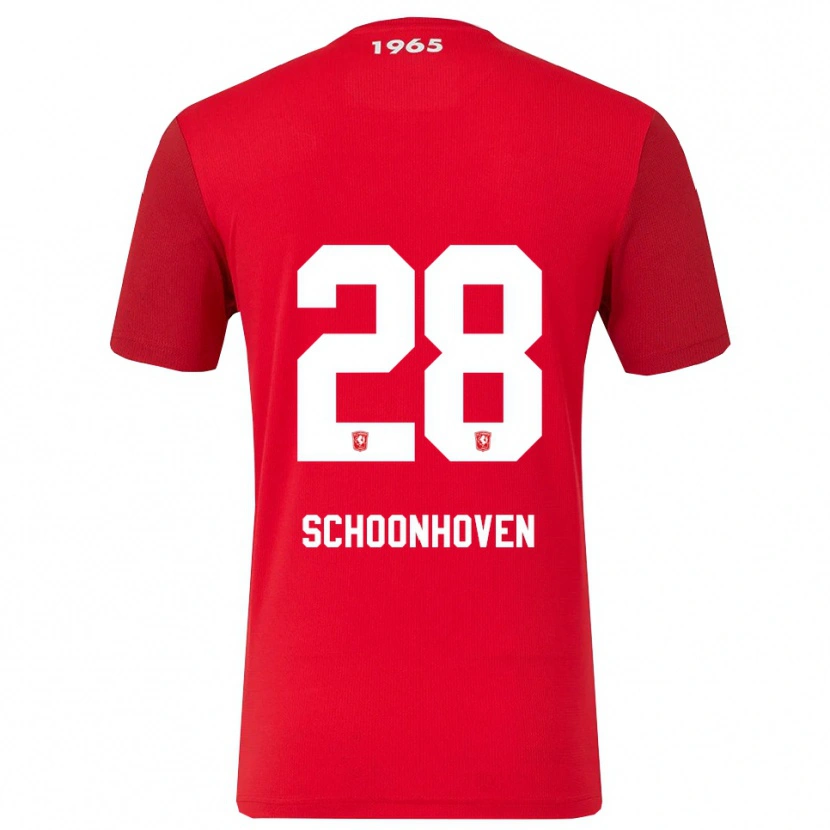 Danxen Dame Roman Schoonhoven #28 Rød Hvit Hjemmetrøye Drakt Trøye 2025/26 Skjorter T-Skjorte