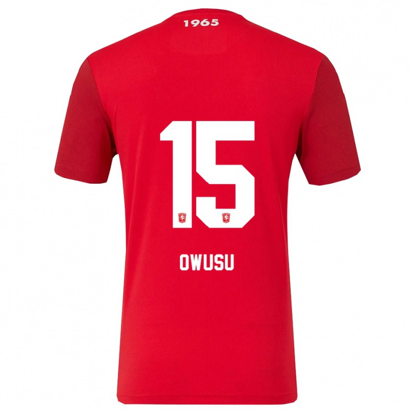 Danxen Dame Emmanuel Owusu #15 Rød Hvit Hjemmetrøye Drakt Trøye 2025/26 Skjorter T-Skjorte