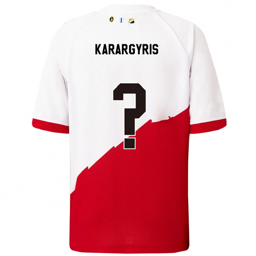 Danxen Dame Zois Karargyris #0 Hvit Rød Hjemmetrøye Drakt Trøye 2025/26 Skjorter T-Skjorte