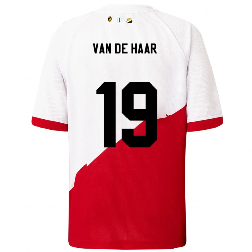 Danxen Dame Jesse Van De Haar #19 Hvit Rød Hjemmetrøye Drakt Trøye 2025/26 Skjorter T-Skjorte