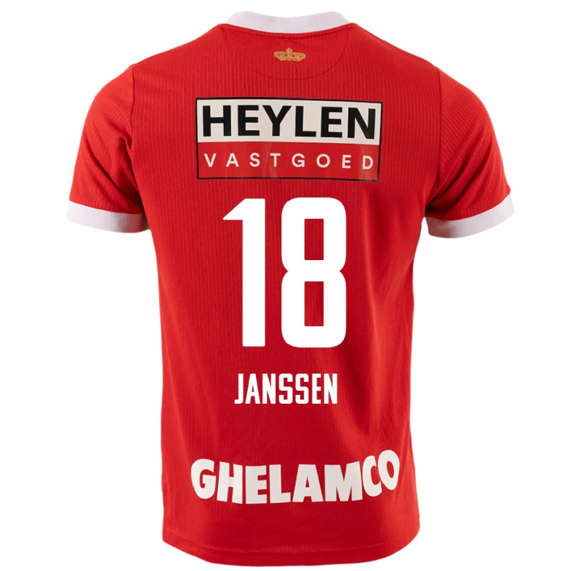 Danxen Dame Vincent Janssen #18 Rød Hvit Hjemmetrøye Drakt Trøye 2025/26 Skjorter T-Skjorte