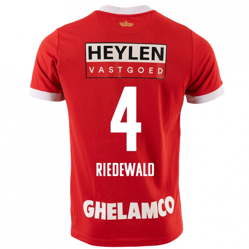 Danxen Dame Jairo Riedewald #4 Rød Hvit Hjemmetrøye Drakt Trøye 2025/26 Skjorter T-Skjorte