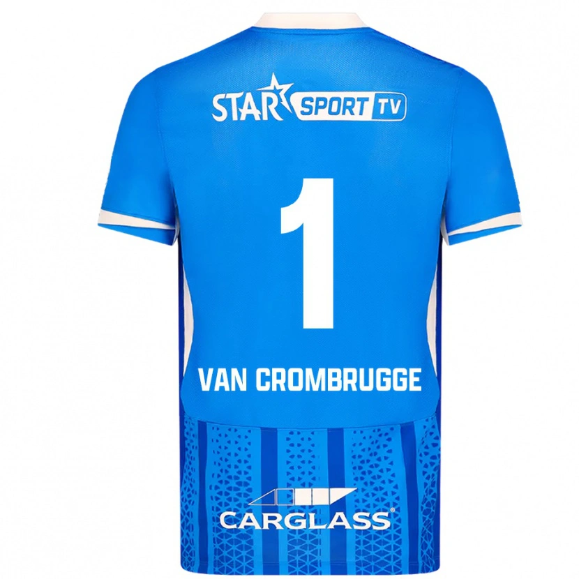 Danxen Dame Hendrik Van Crombrugge #1 Blå Hvit Hjemmetrøye Drakt Trøye 2025/26 Skjorter T-Skjorte