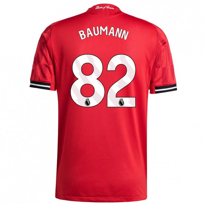Danxen Dame Zach Baumann #82 Rød Svart Hvit Hjemmetrøye Drakt Trøye 2025/26 Skjorter T-Skjorte
