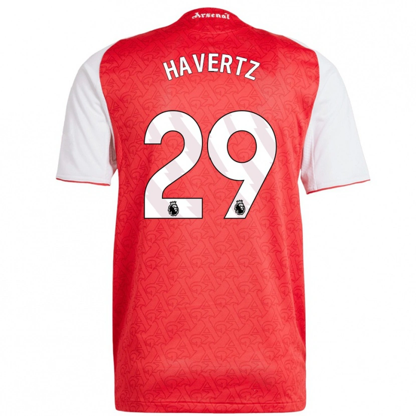 Danxen Dame Kai Havertz #29 Rød Hvit Hjemmetrøye Drakt Trøye 2025/26 Skjorter T-Skjorte