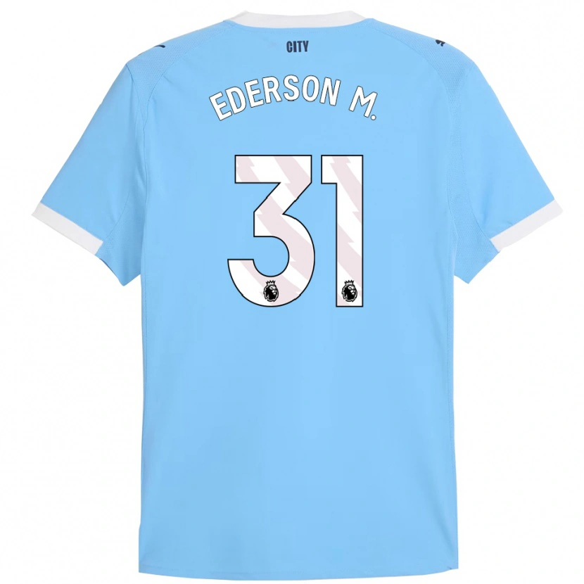 Danxen Dame Ederson #31 Himmelsblå Hvit Hjemmetrøye Drakt Trøye 2025/26 Skjorter T-Skjorte