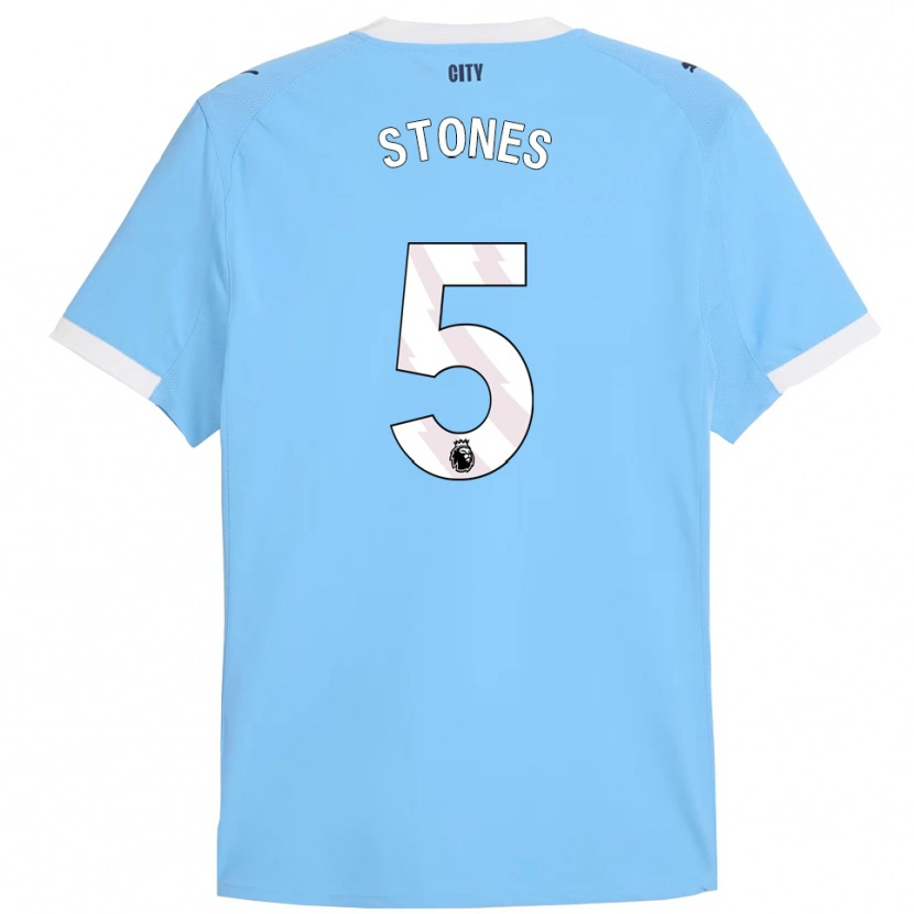 Danxen Dame John Stones #5 Himmelsblå Hvit Hjemmetrøye Drakt Trøye 2025/26 Skjorter T-Skjorte