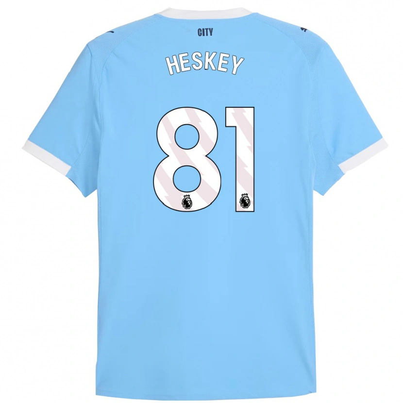 Danxen Dame Jaden Heskey #81 Himmelsblå Hvit Hjemmetrøye Drakt Trøye 2025/26 Skjorter T-Skjorte