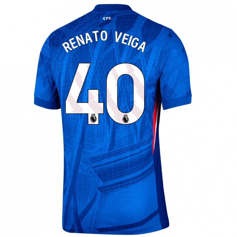 Danxen Dame Renato Veiga #40 Blå Hvit Hjemmetrøye Drakt Trøye 2025/26 Skjorter T-Skjorte