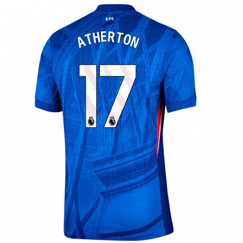 Danxen Dame Chris Atherton #17 Blå Hvit Hjemmetrøye Drakt Trøye 2025/26 Skjorter T-Skjorte