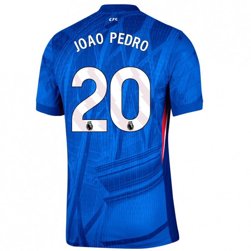 Danxen Dame João Pedro #20 Blå Hvit Hjemmetrøye Drakt Trøye 2025/26 Skjorter T-Skjorte