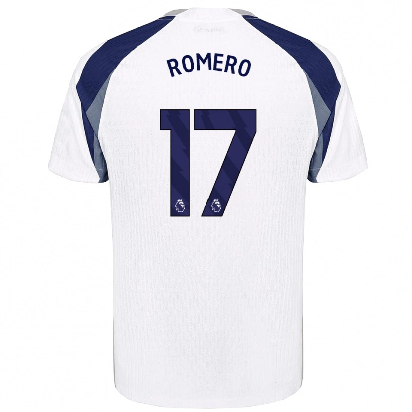Danxen Dame Cristian Romero #17 Hvit Marineblå Hjemmetrøye Drakt Trøye 2025/26 Skjorter T-Skjorte