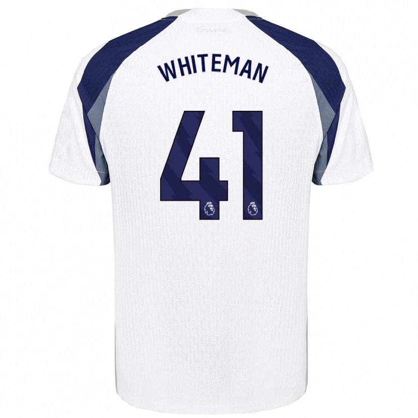 Danxen Dame Alfie Whiteman #41 Hvit Marineblå Hjemmetrøye Drakt Trøye 2025/26 Skjorter T-Skjorte