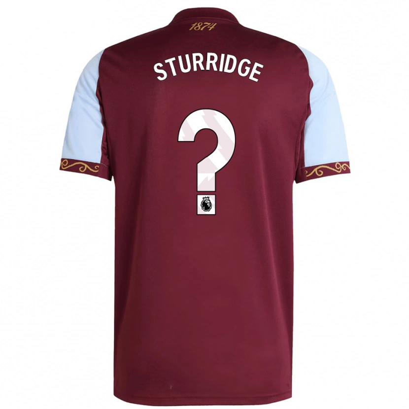 Danxen Dame Dj Campton Sturridge #0 Burgunder Himmelsblå Hjemmetrøye Drakt Trøye 2025/26 Skjorter T-Skjorte