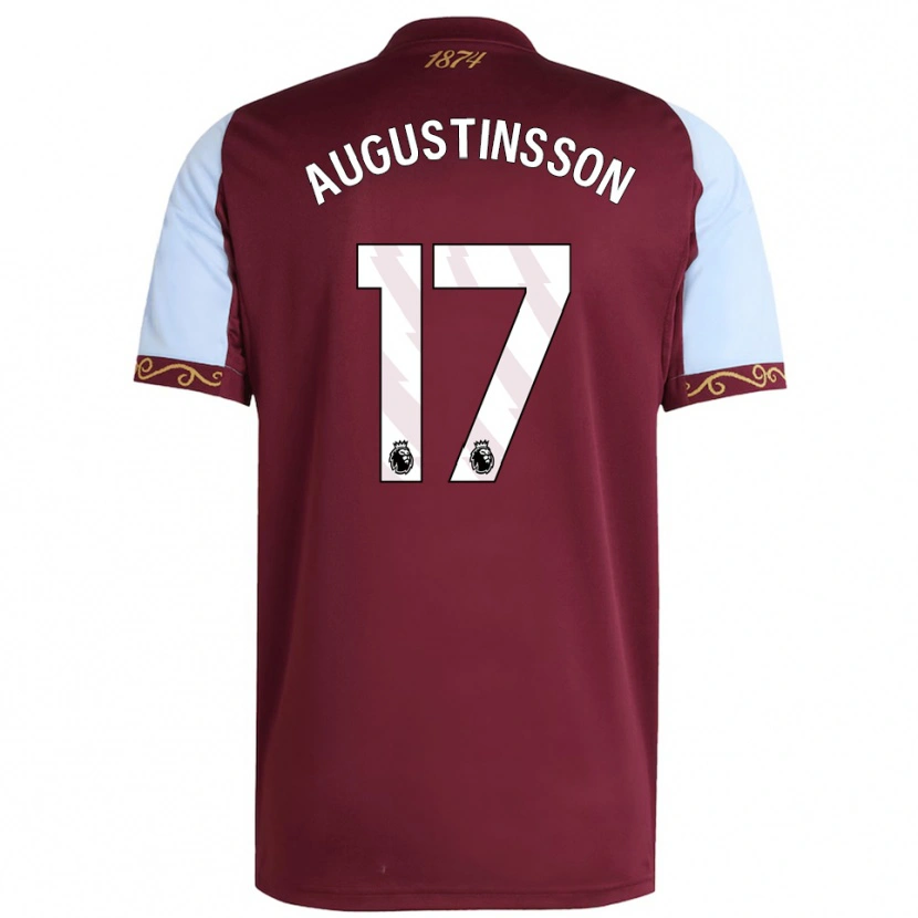 Danxen Dame Ludwig Augustinsson #17 Burgunder Himmelsblå Hjemmetrøye Drakt Trøye 2025/26 Skjorter T-Skjorte