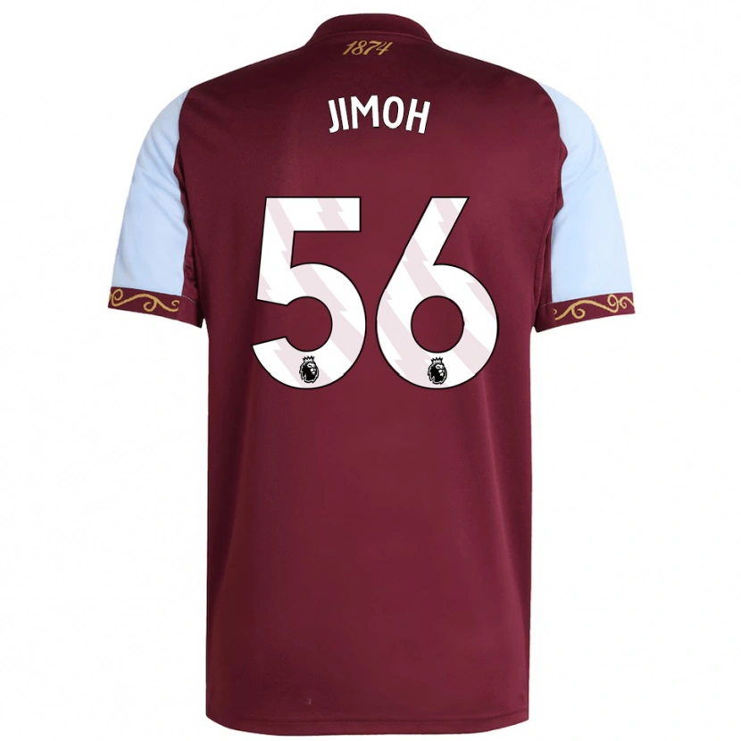 Danxen Dame Jamaldeen Jimoh-Aloba #56 Burgunder Himmelsblå Hjemmetrøye Drakt Trøye 2025/26 Skjorter T-Skjorte