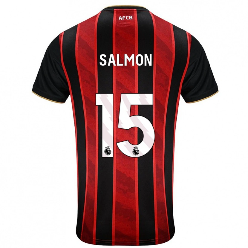 Danxen Dame Josh Salmon #15 Rød Svart Hjemmetrøye Drakt Trøye 2025/26 Skjorter T-Skjorte