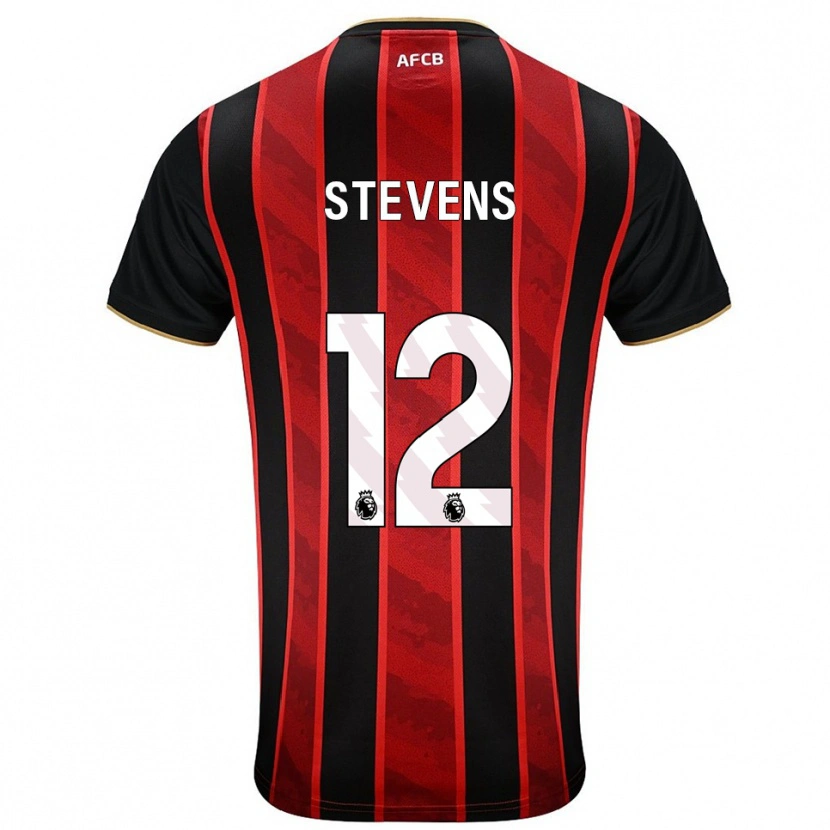 Danxen Dame Charlie Stevens #12 Rød Svart Hjemmetrøye Drakt Trøye 2025/26 Skjorter T-Skjorte