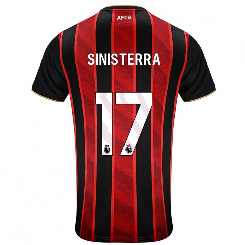 Danxen Dame Luis Sinisterra #17 Rød Svart Hjemmetrøye Drakt Trøye 2025/26 Skjorter T-Skjorte